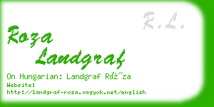 roza landgraf business card